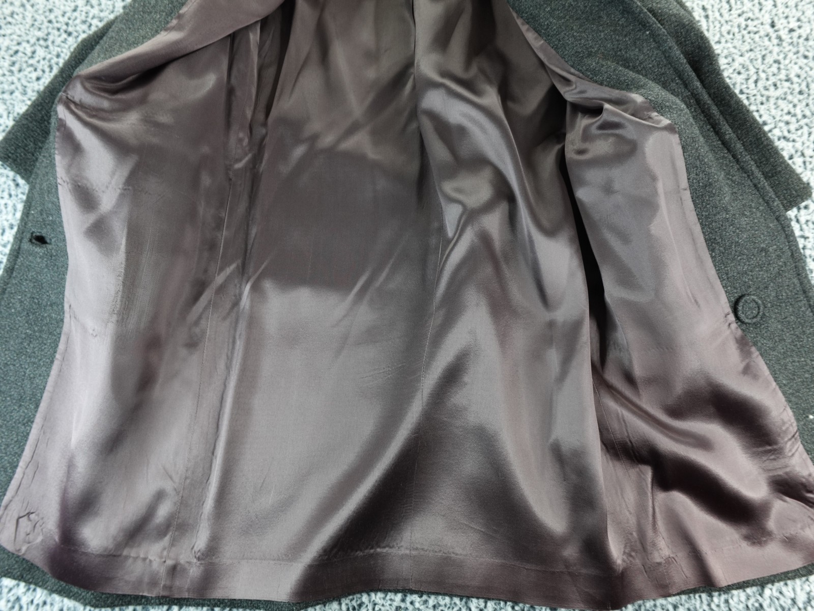 Vintage 1950s Pendleton 100% Virgin Wool Charcoal Gray Town Coat Women’s Sz M