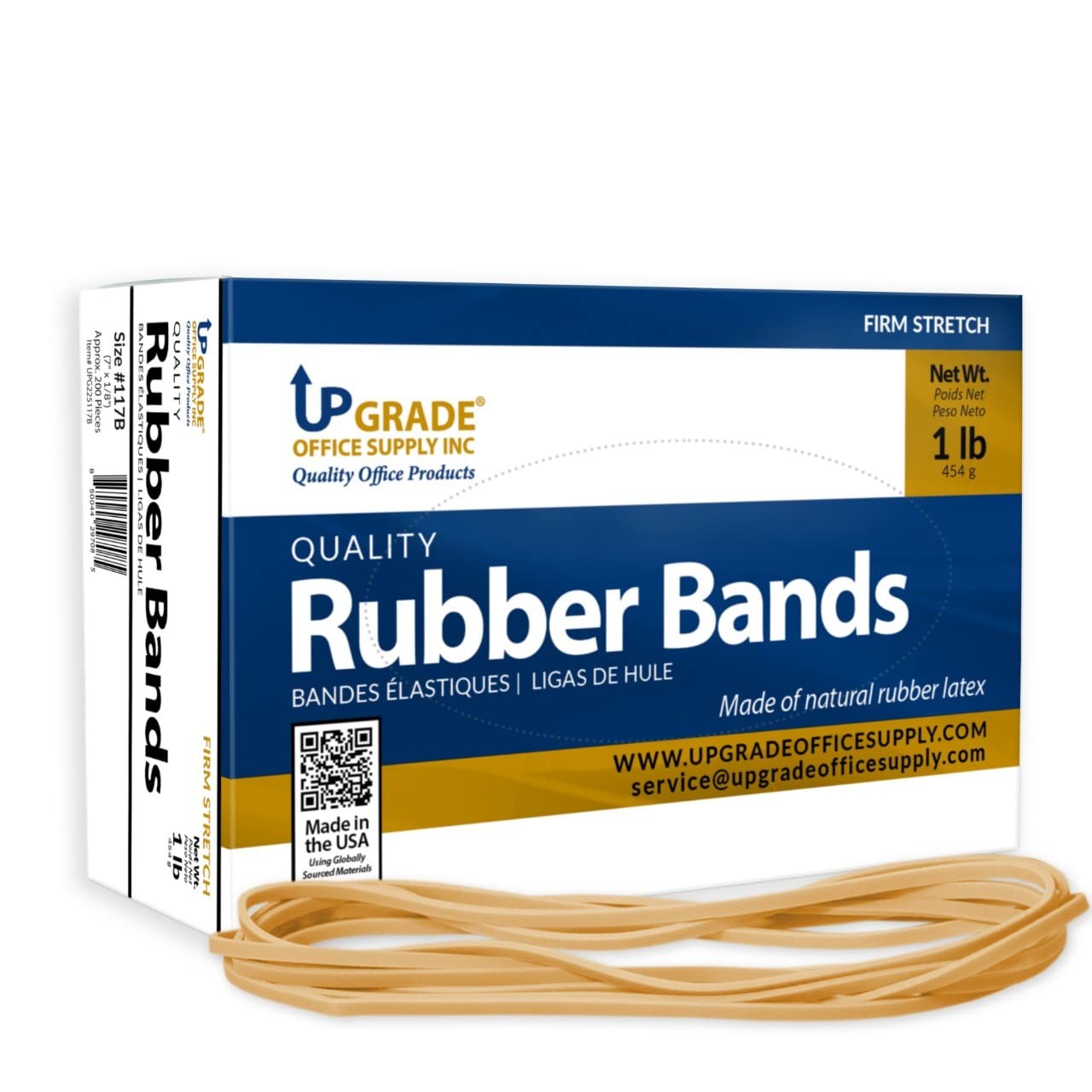 UPG Rubber Bands Size 117B 7″x1/8″ – 3 Pack (600 Bands Total)