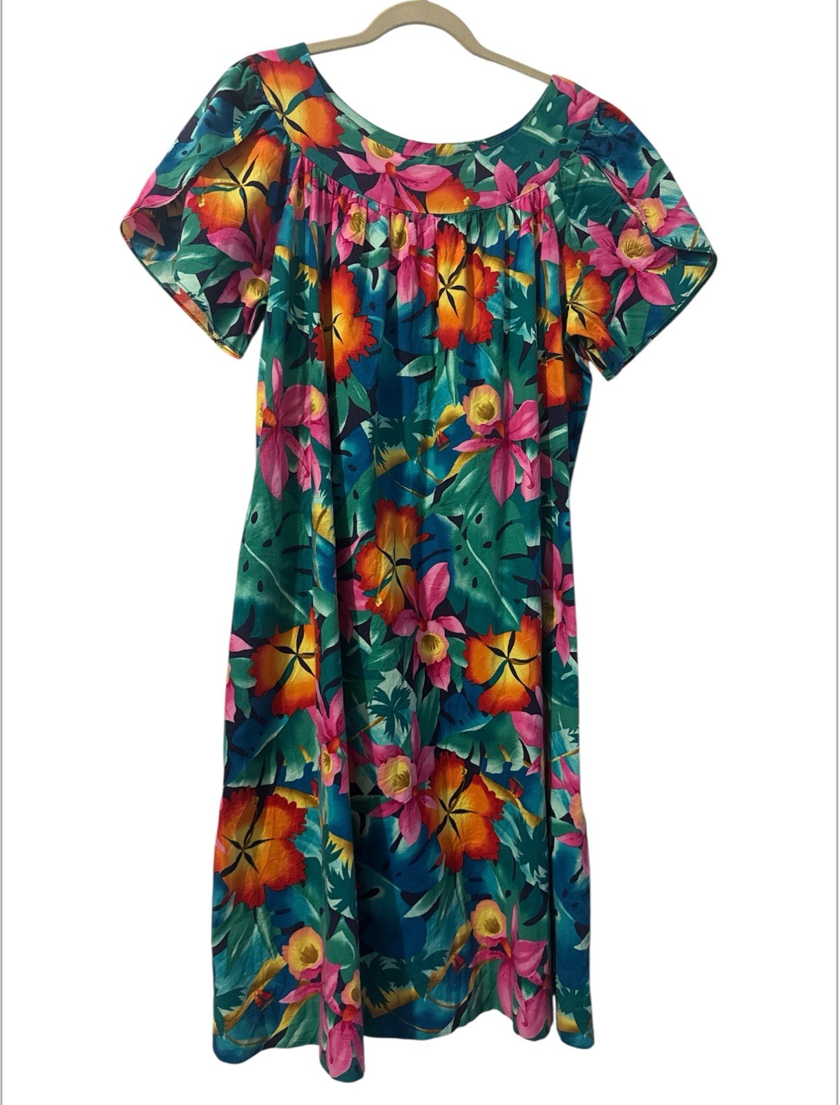 Vintage the original Hawaiian tropical Floral Multicolor Dress