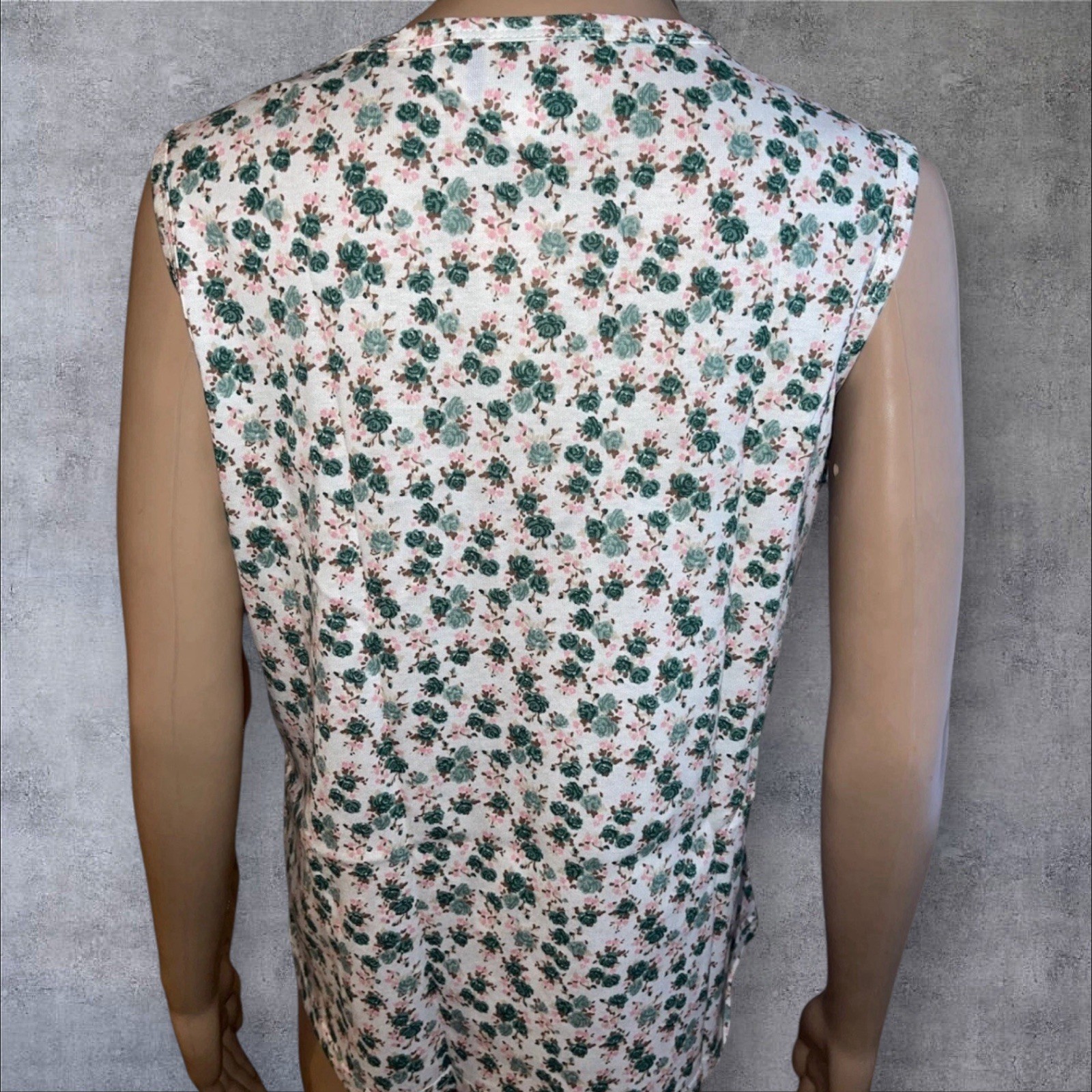 NEW YS SPORT by Young Stuff Floral Tank Top Shirt Women’s Petite Large VTG 80s