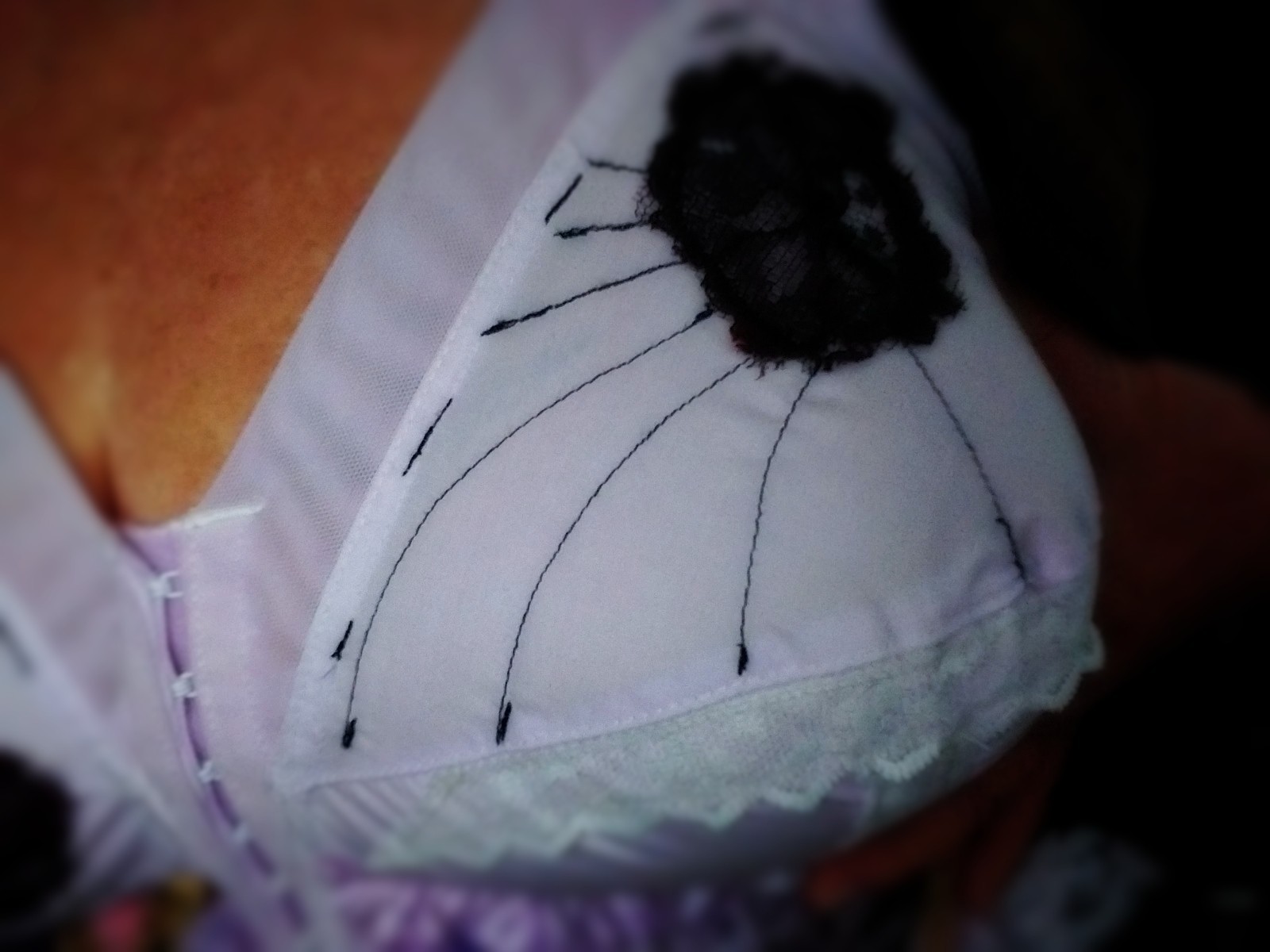 VTG BULLET BRA WAIST NIP PURPLE BURLESQUE AVANT 44 DD POINTY BUSTIER TOP GLAM OT