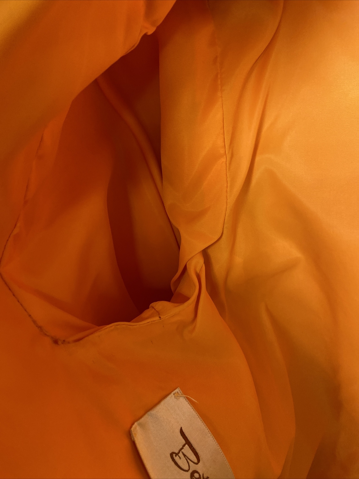Vintage 60s Neon Grapefruit Pinkish Orange Color Bettijean Womens L/XL Mod