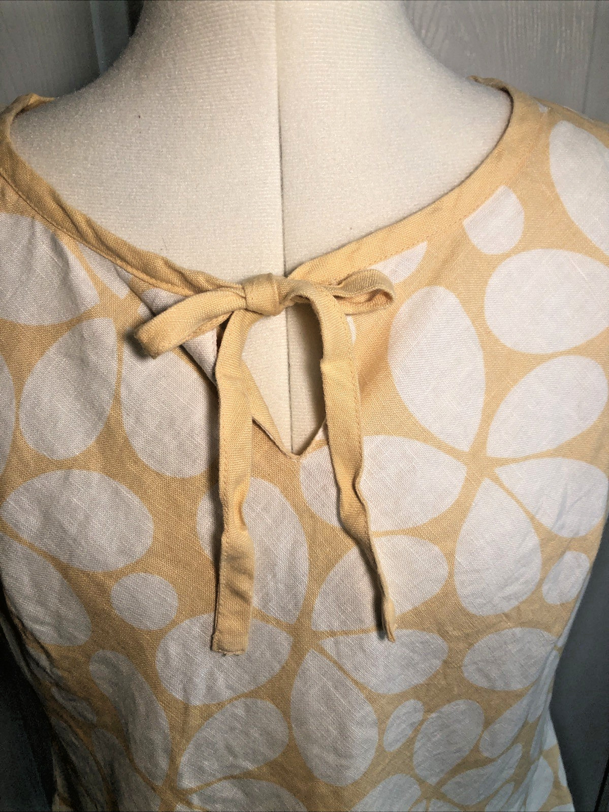 Vtg Y2K 100% Linen Shirt sz Lg JMP Coquette Mod Cottagecore indie sleaze pop
