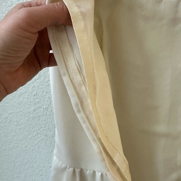 eve le coq california 1970s vintage white wedding gown cocktail dress womens 4
