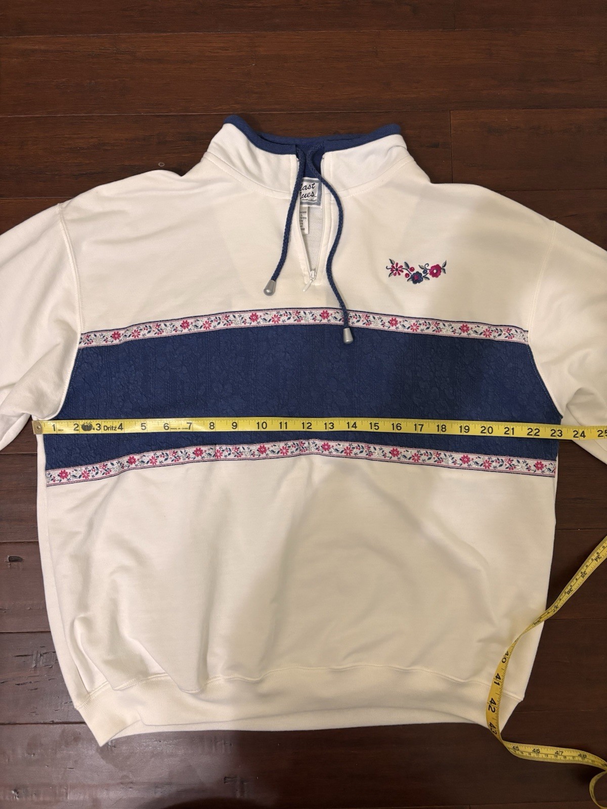 Rare Vintage Blast Blues Quarter Zip Pullover Size Large