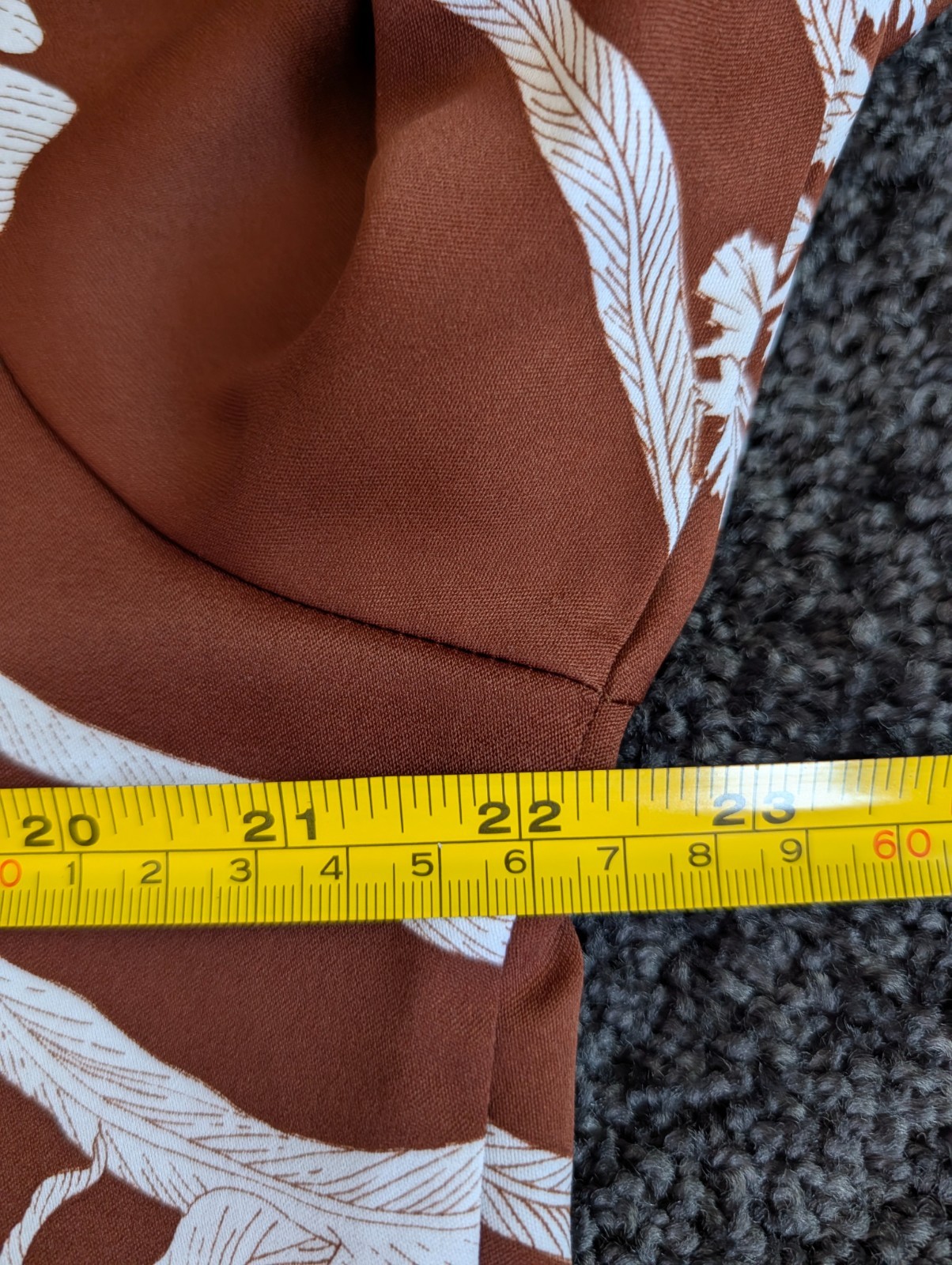 Vintage 70s 80s HAWAII NEI Honolulu Honeymoon Set Brown White Botanical Print 10