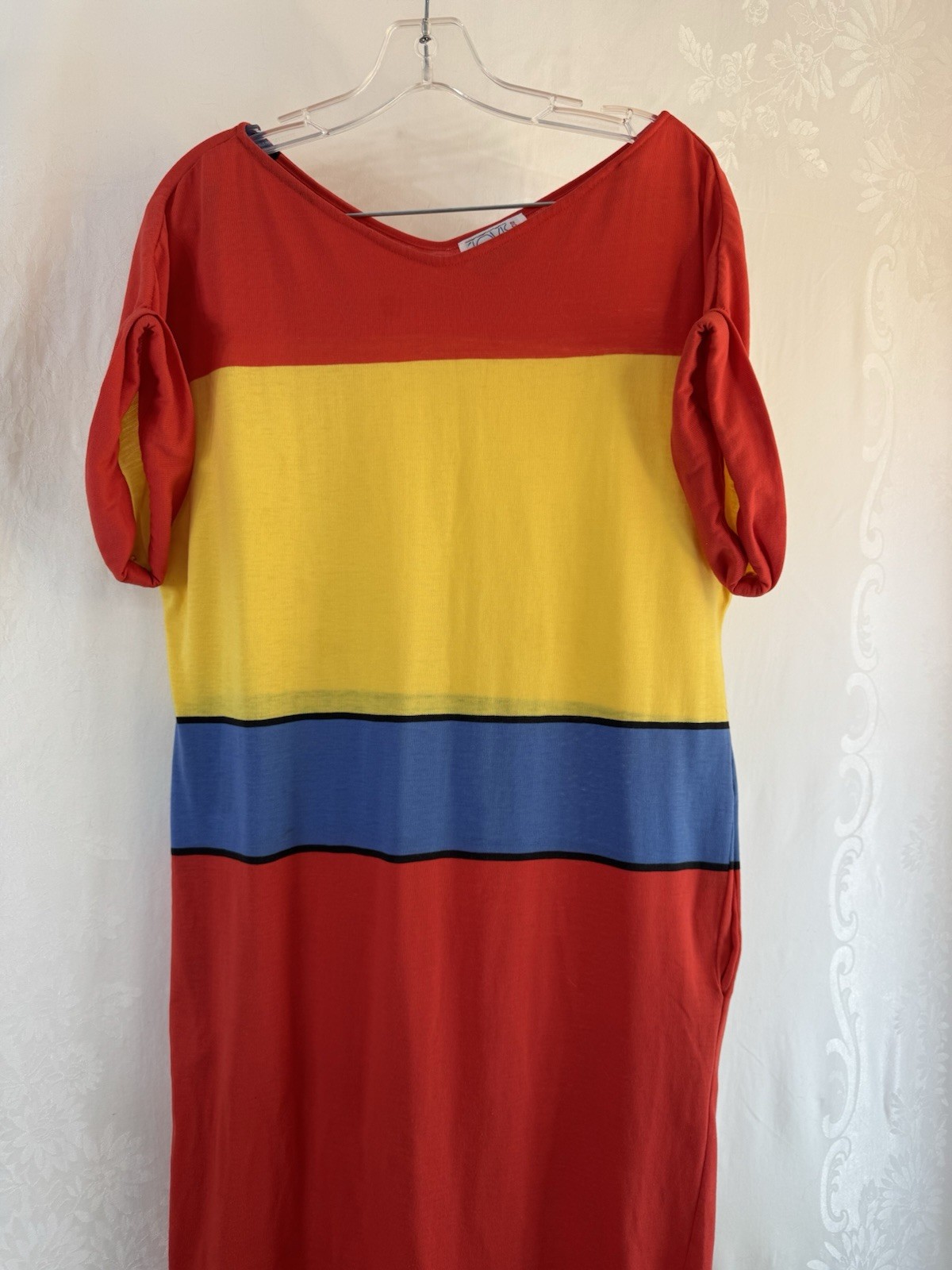 Clovis Ruffin Boutique 70s Color Block Maxi Size Large Vintage