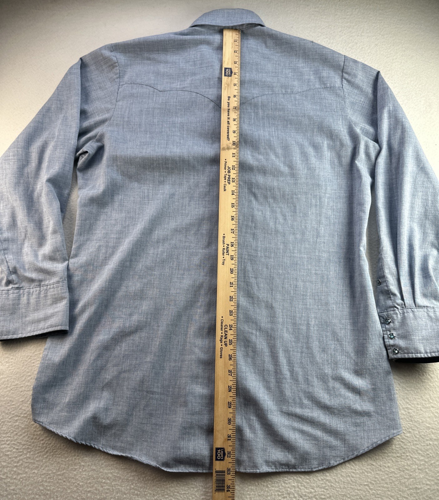 VTG 80s Sears Western Wear Pearl Snap Shirt Womens L Blue Floral Embroidered USA