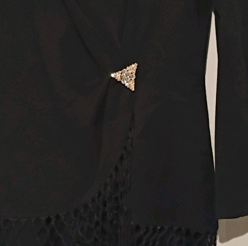 Vintage Night Magic Black Evening Dress