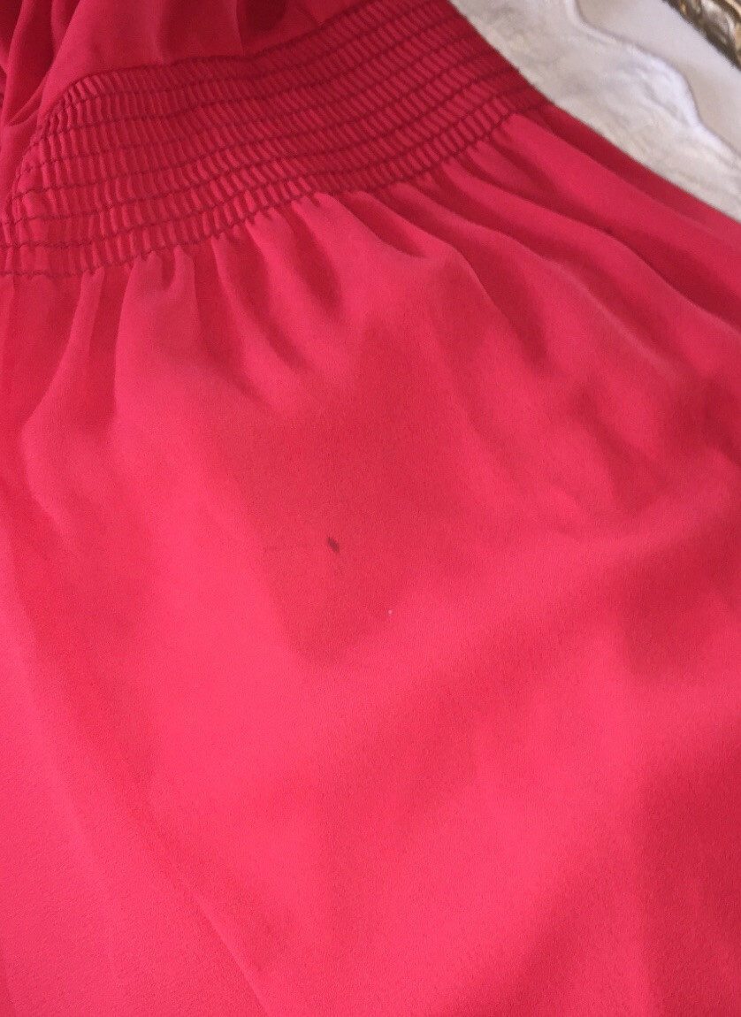 Vintage Joy Stevens Of California 70’s Sz 16 Red Drop Waist Dress