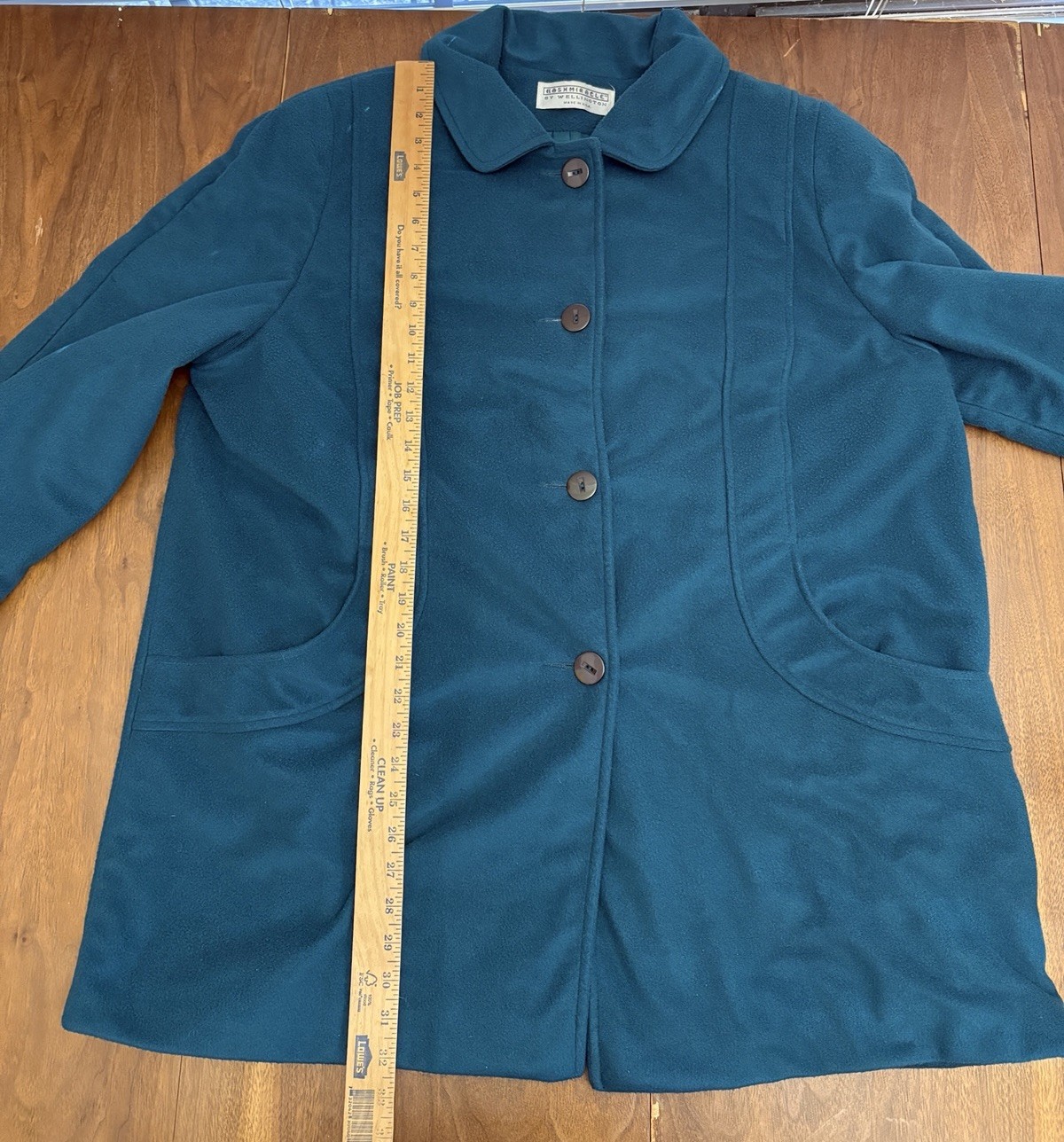 Vintage 60’s Wellington Plus Size Teal Coat Women’s Union Made