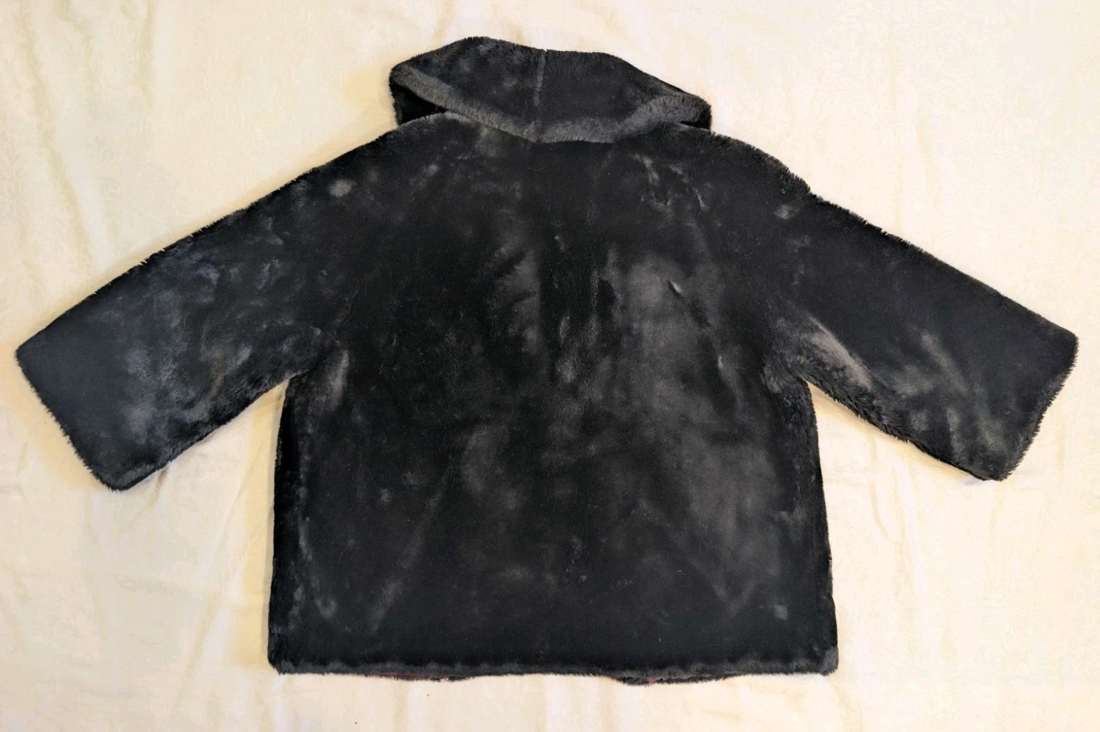 VINTAGE BORGANA Borg Deluxe Black Faux Fur Jacket – Fits L / XL