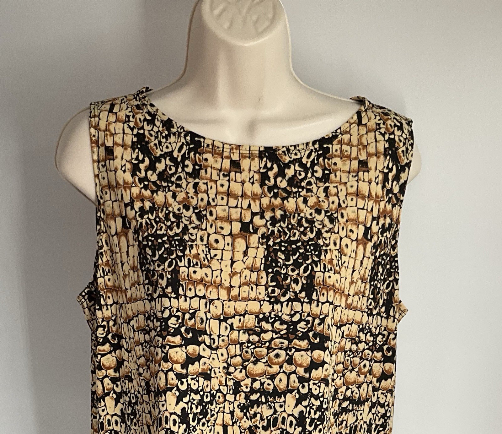 Vintage Y2K UNIFORM John Paul Richard Maxi Animal Print Dress