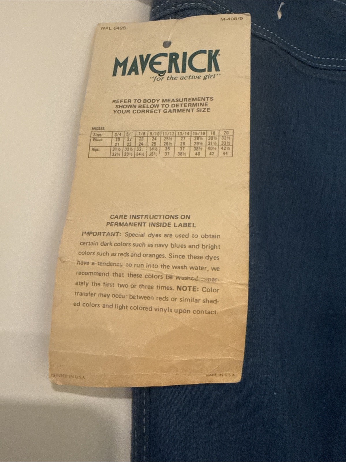 Vintage 1970s Stunning Maverick Double Zipper Jeans New With Tag Size 7/8