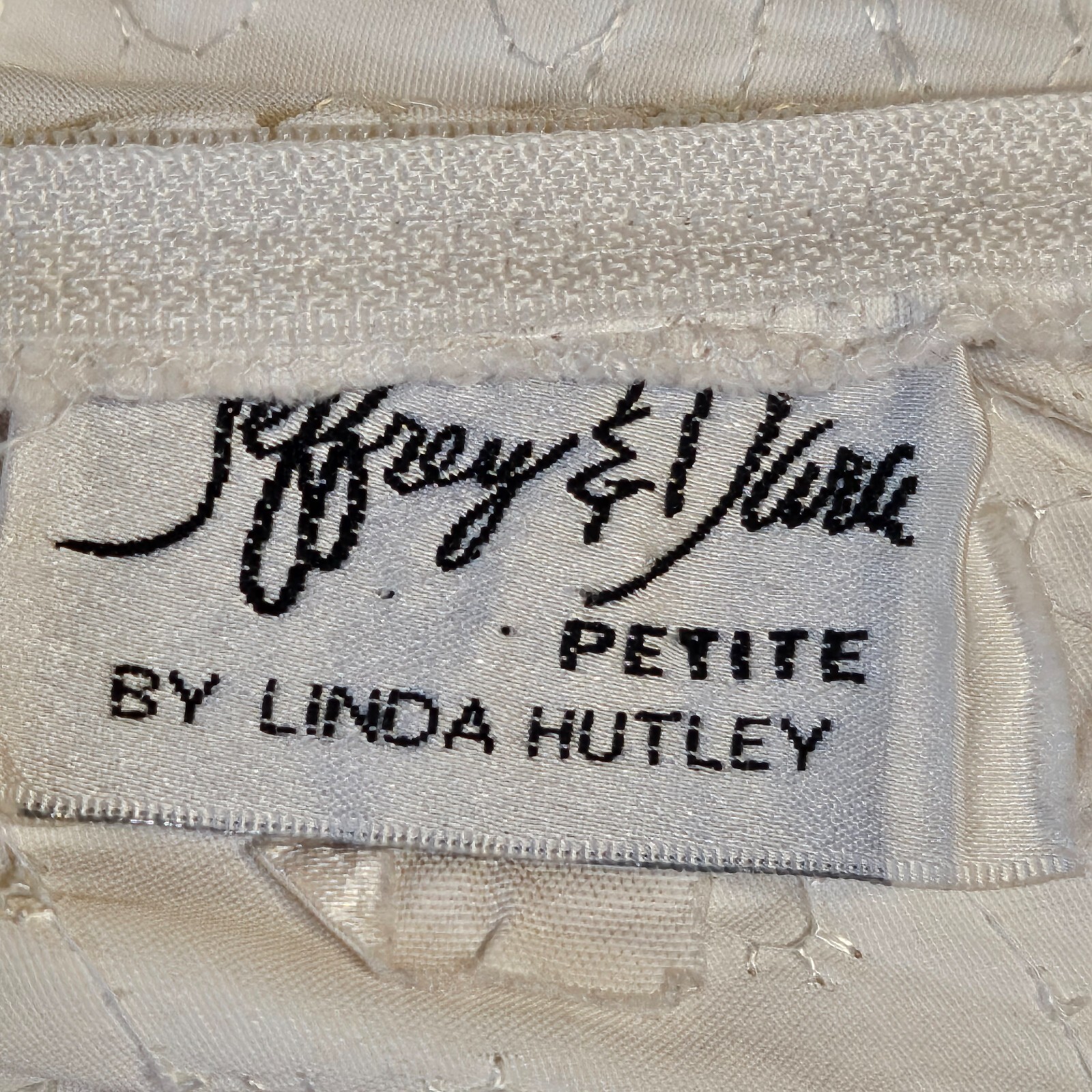 Vintage Jeffery& Dara Petite By Linda Hutley SZ 8 White Wedding Palazzo Jumpsuit