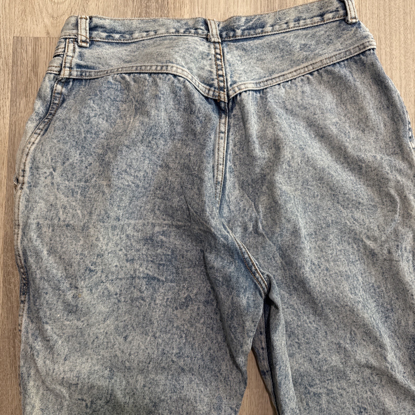 PS Gitano High Waist Pleated Tapered Mom Jeans Sz 18 Long Acid Wash 80s Vintage