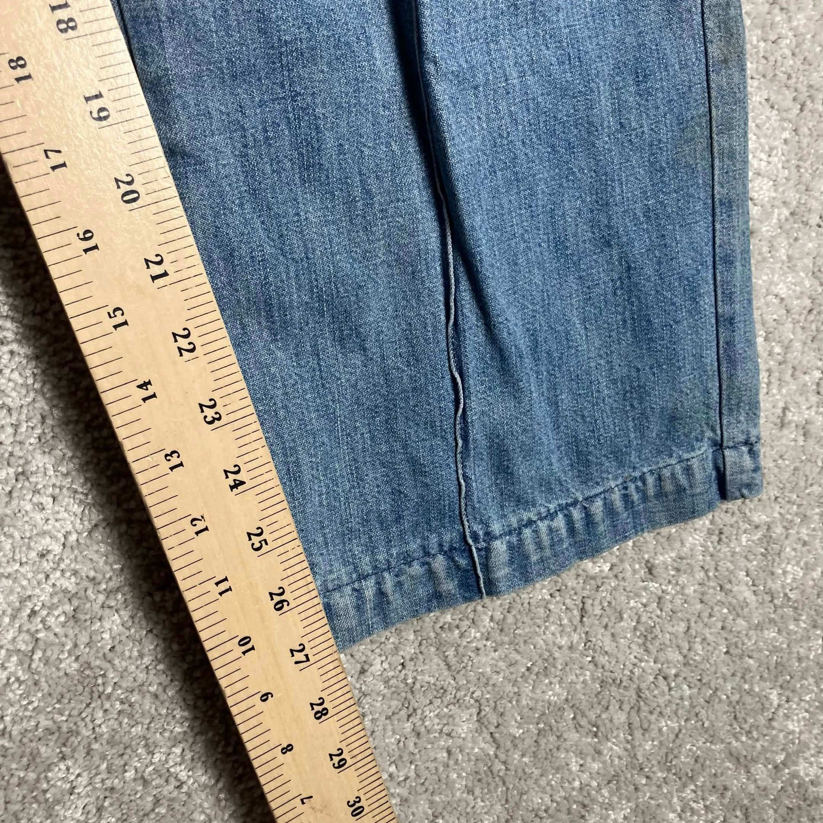VTG 70s Wrangler Womens High Rise Wide Leg Jeans Blue Denim Scovill Zipper 26×27