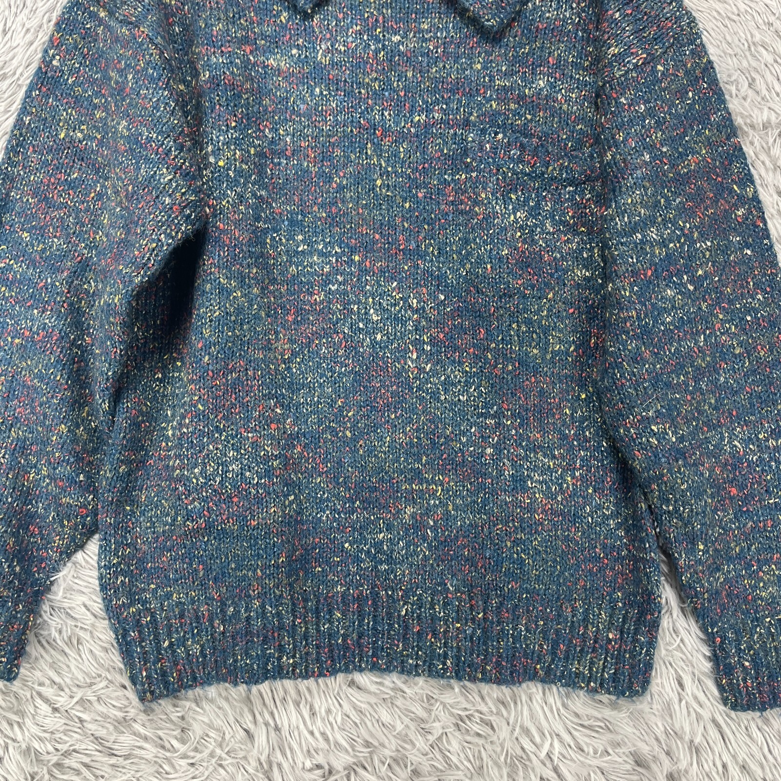Vintage Penrose Pullover Sweater Womens M Blue Multi Preppy 80’s Retro Nostalgic