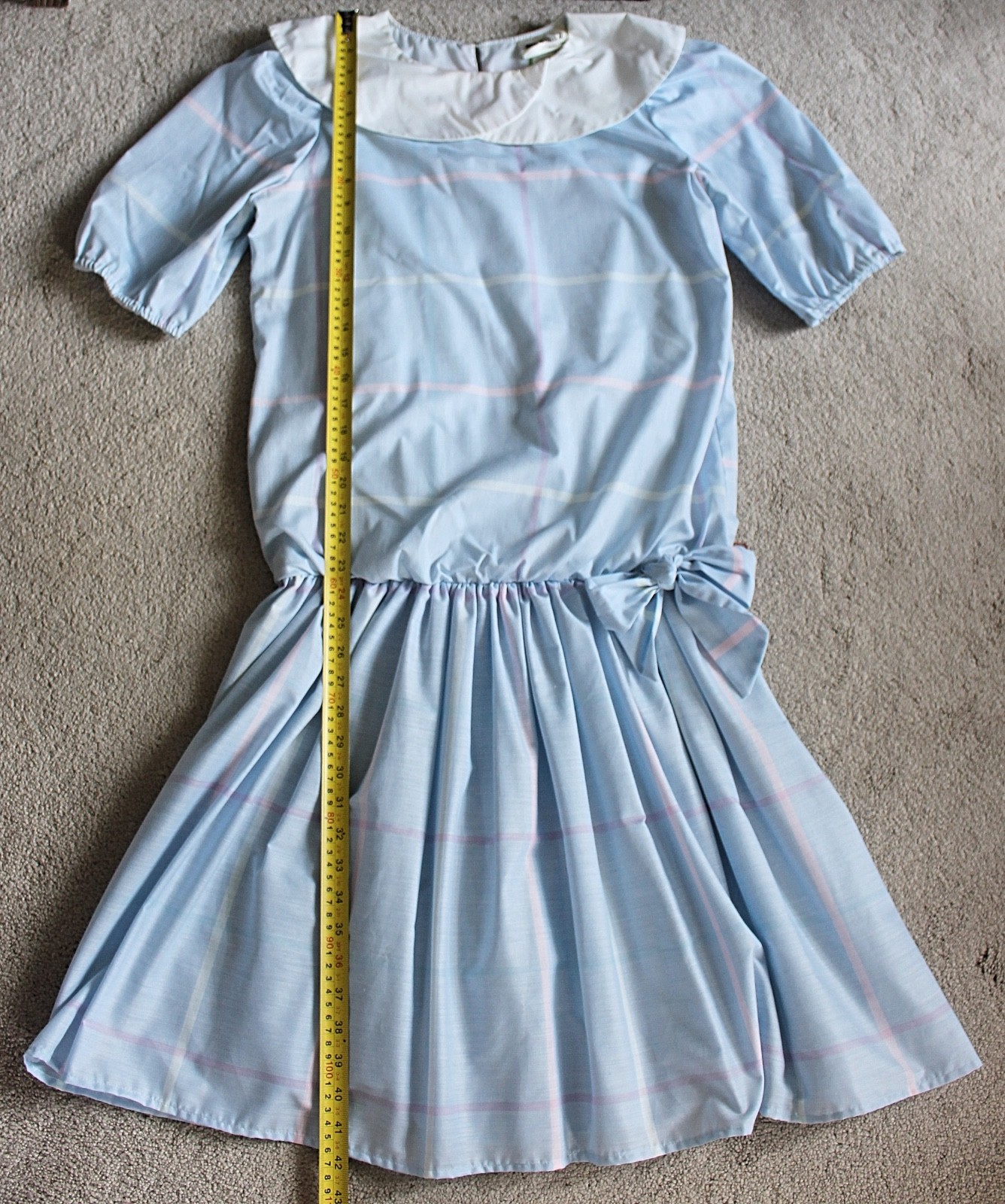 Vintage 80s You Babes II Fritzi – Mission Collar, Drop Waist Dress- Excellent, 9