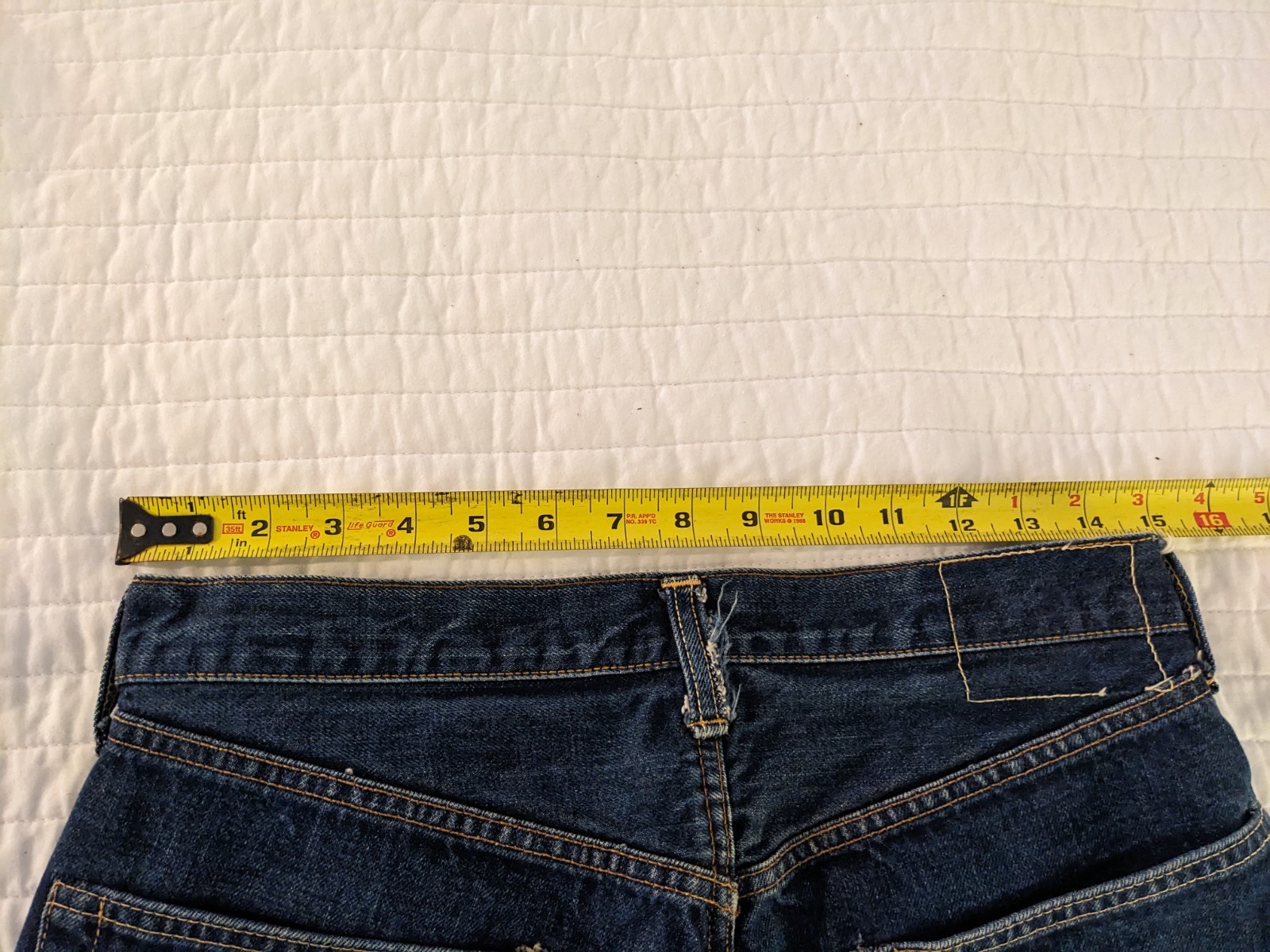 Levis Big E cutoffs 1960’s dark blue denim with no holes #4 top single stitch