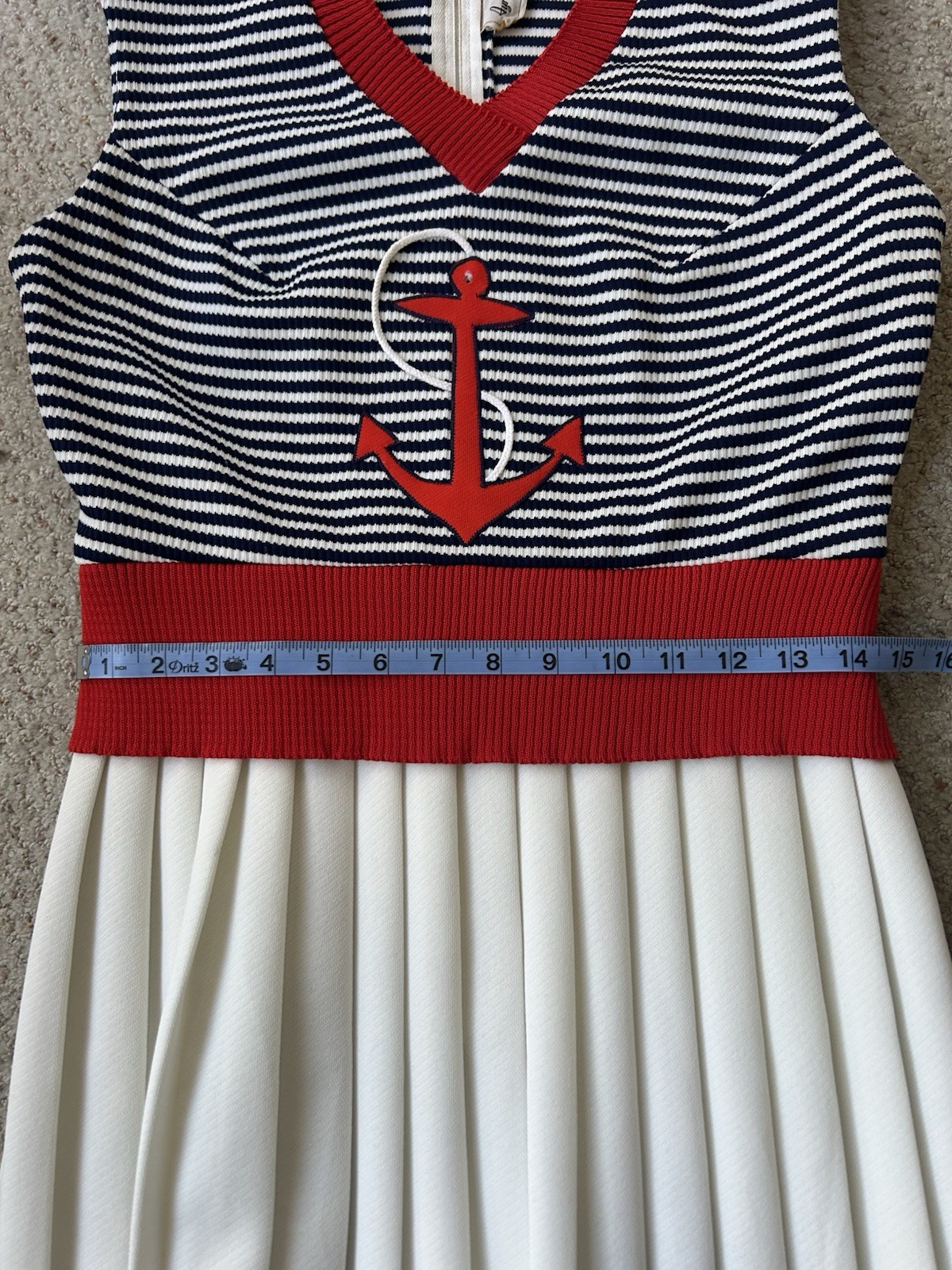 Vintage Ayer’s Unlimited Woman’s Nautical Dress Patriotic Holiday Yacht Wear