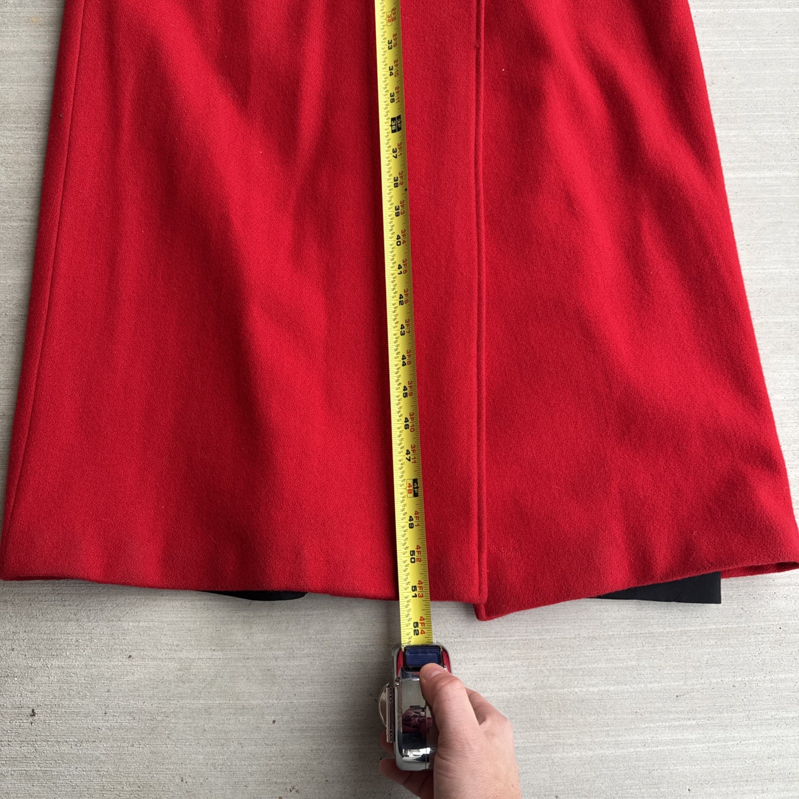 Vintage Donnybrook Coat Womens M/L Red Wool Made In USA Estate Find