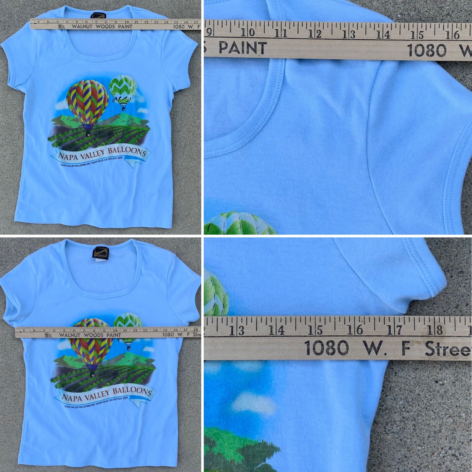 vintage Napa Valley Balloons hot air balloon t shirt womans ladies Size 14 XL
