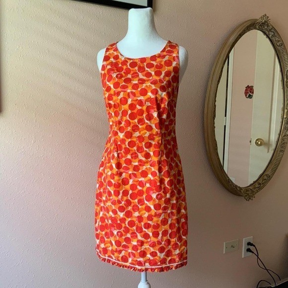 Adorable Y2K Funky Maximal Orange Polka Dot Twee Dress