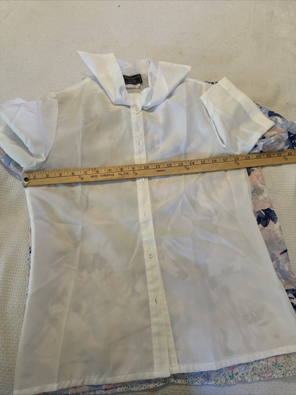 Vintage Lot Of 4 Short Sleeve Ladies Button Up Blouses Shirts Sz 7/8 9/10