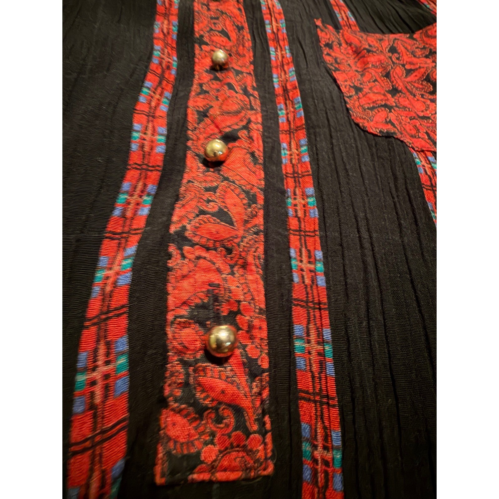 VINTAGE Dress Black/Red Carole Little for Saint-Tropez West 1980’s