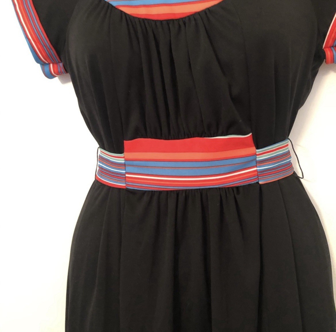 Vintage Paper Moon by Yvette Black S/S Dress szM