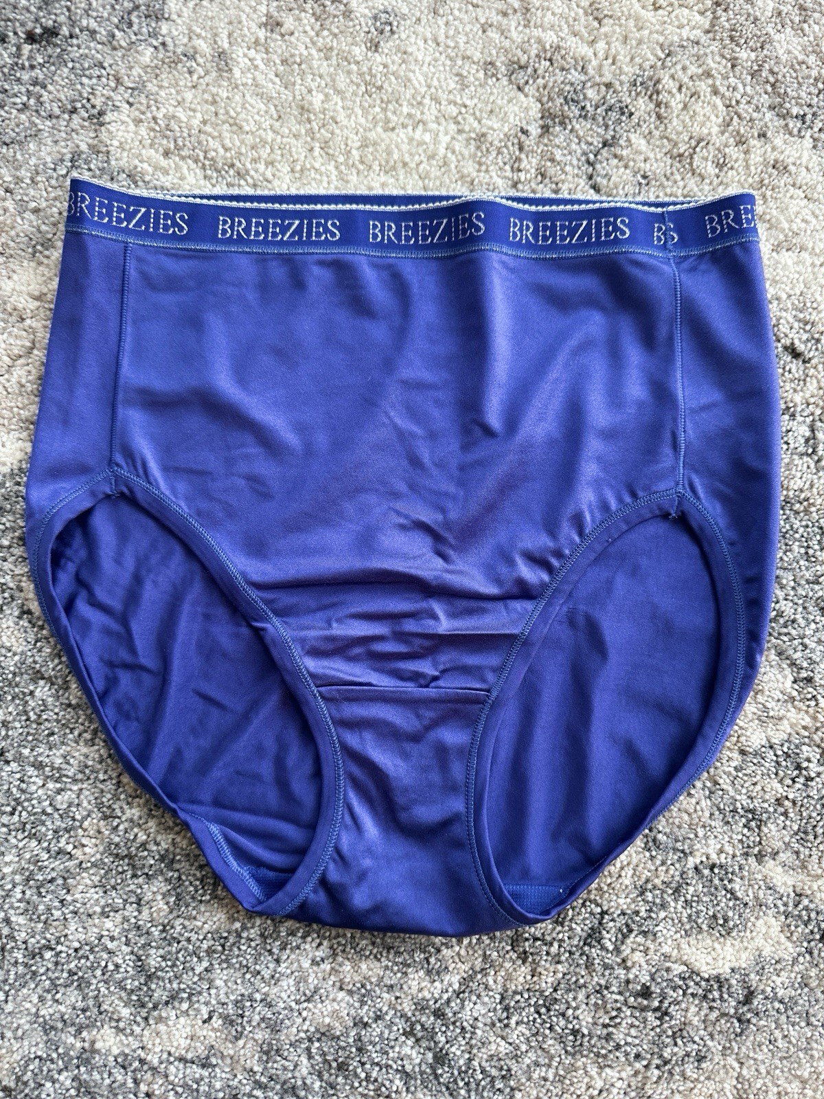 BREEZIES Large Purple Hi Cut Brief Panties VINTAGE NWOT