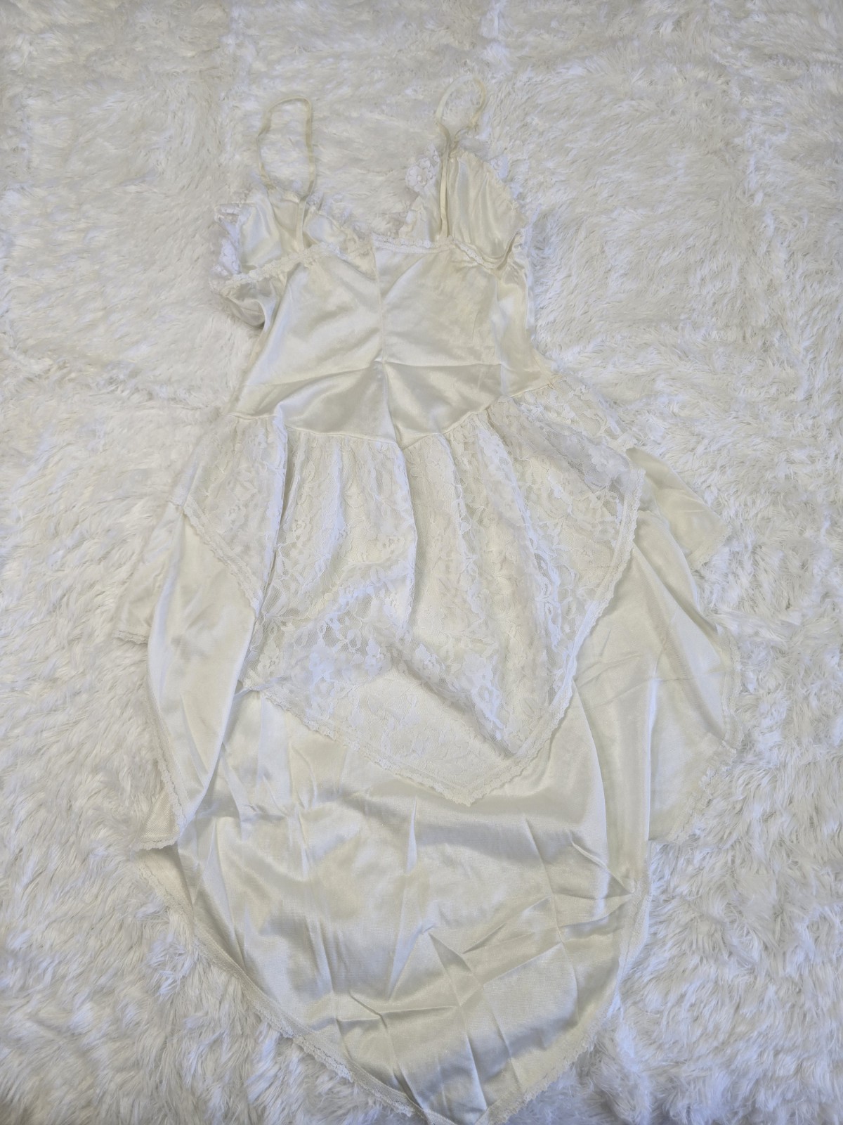 Vintage EUC Lady Cameo Dallas White Satin Bridal Slip Size Small