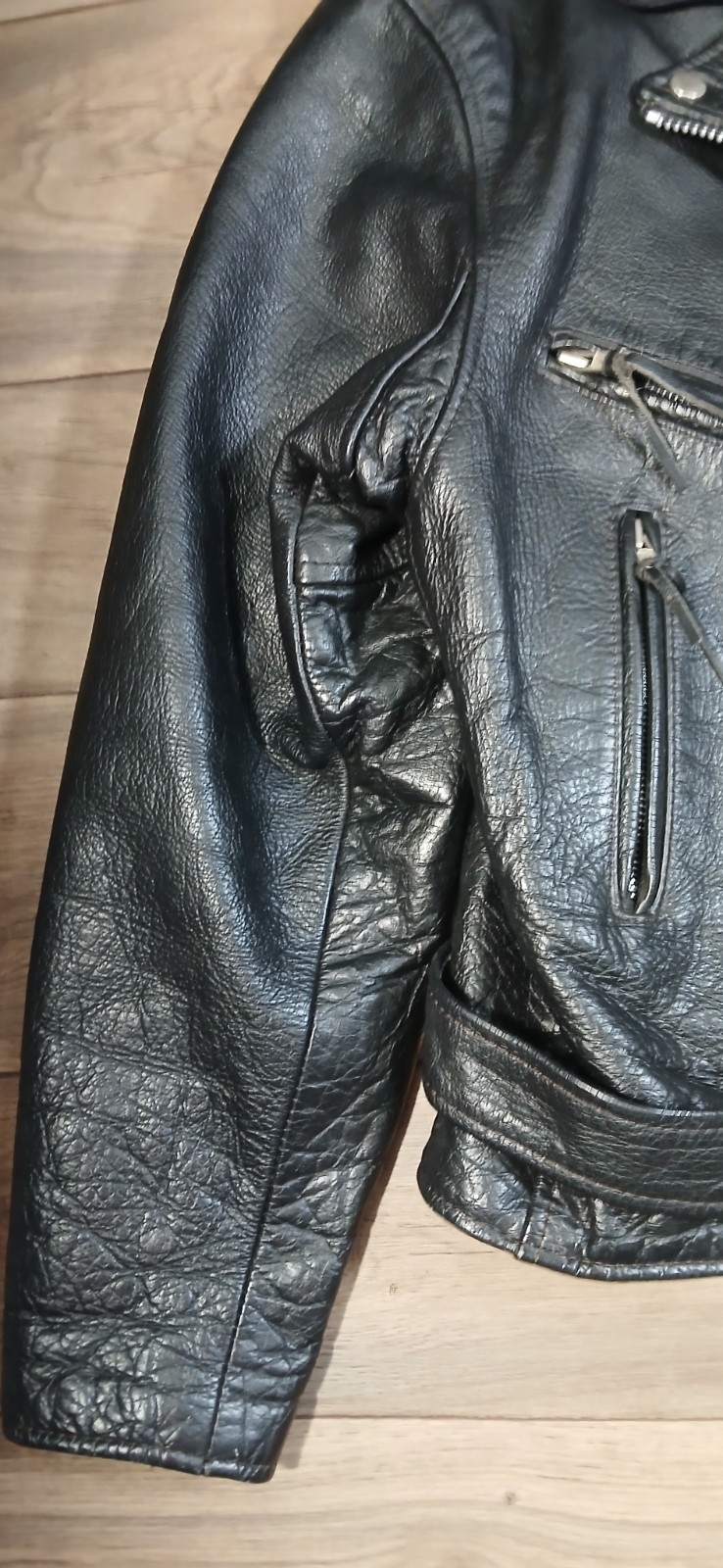 HOT LEATHERS – Women’s Biker Motorcycle Jacket Sz 14 Harley-Davidson Wolf – VTG