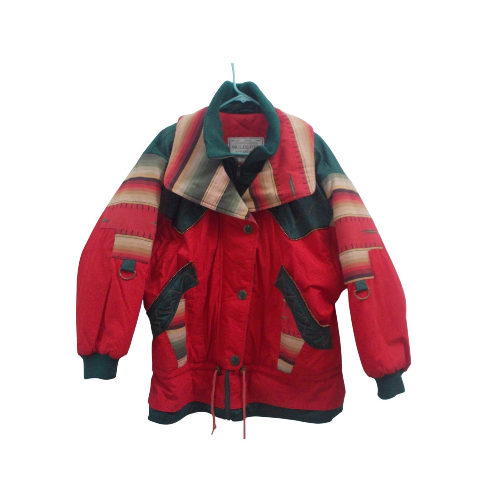 VTG 90’s MULBERRY STREET Southwestern Pattern Multi Color Parka Jacket Coat Sz M