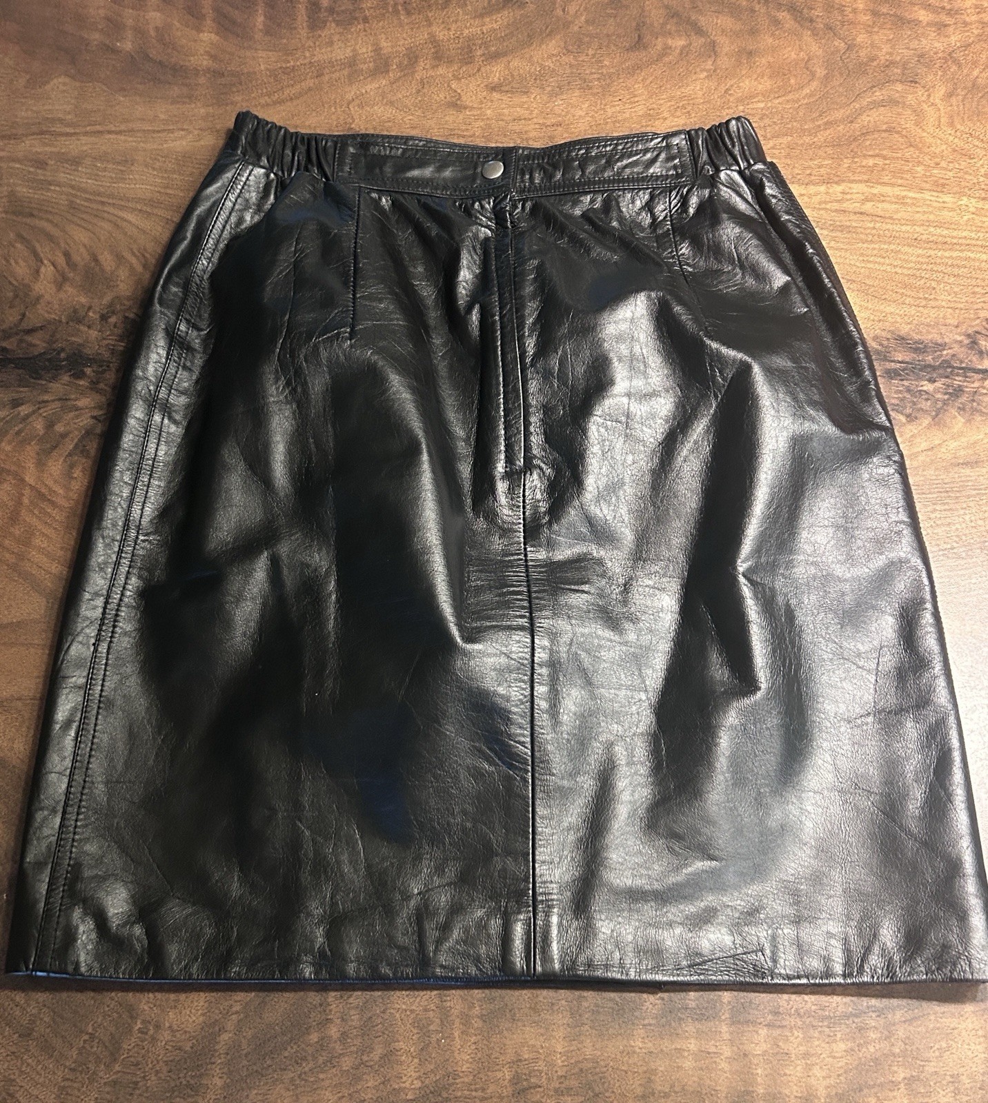 Vintage 80s/90s Brandon Thomas Genuine Leather Mini Skirt