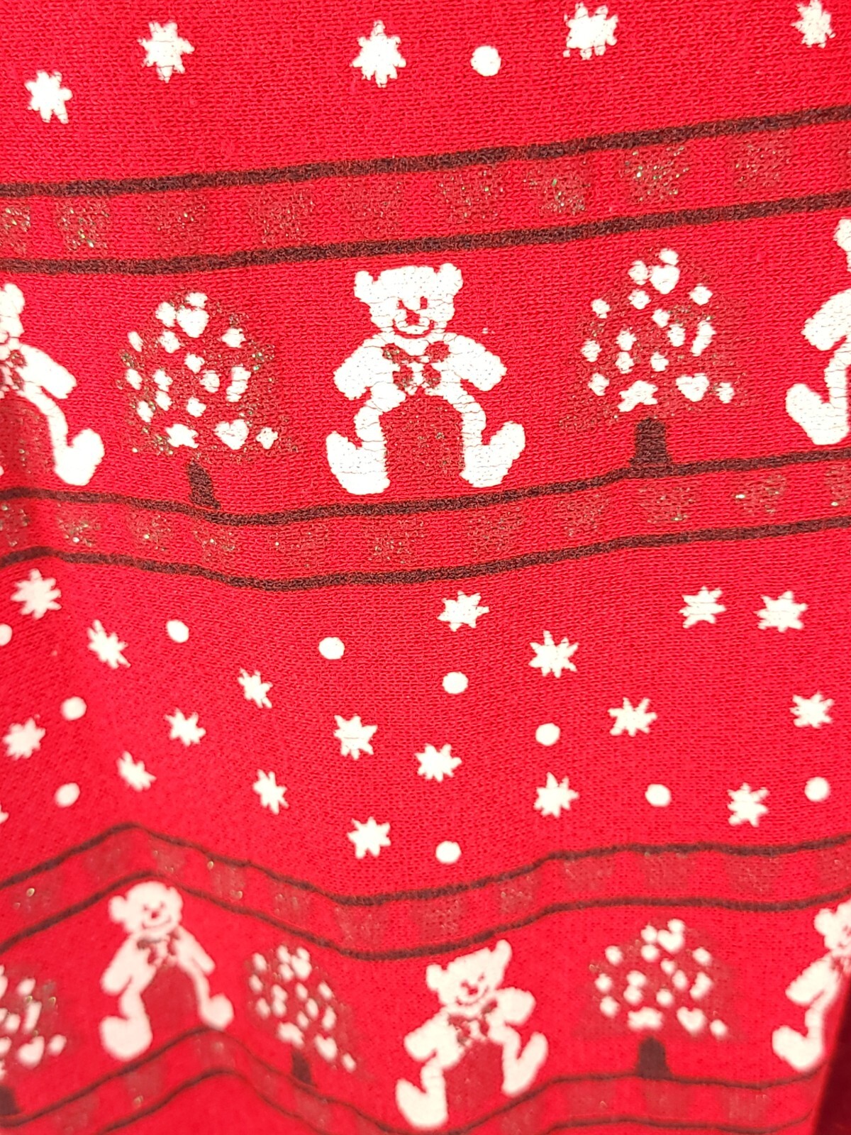 Vtg Ugly Holiday Graphic Sweatshirt Women’s Med Distressed Christmas Sky Lite
