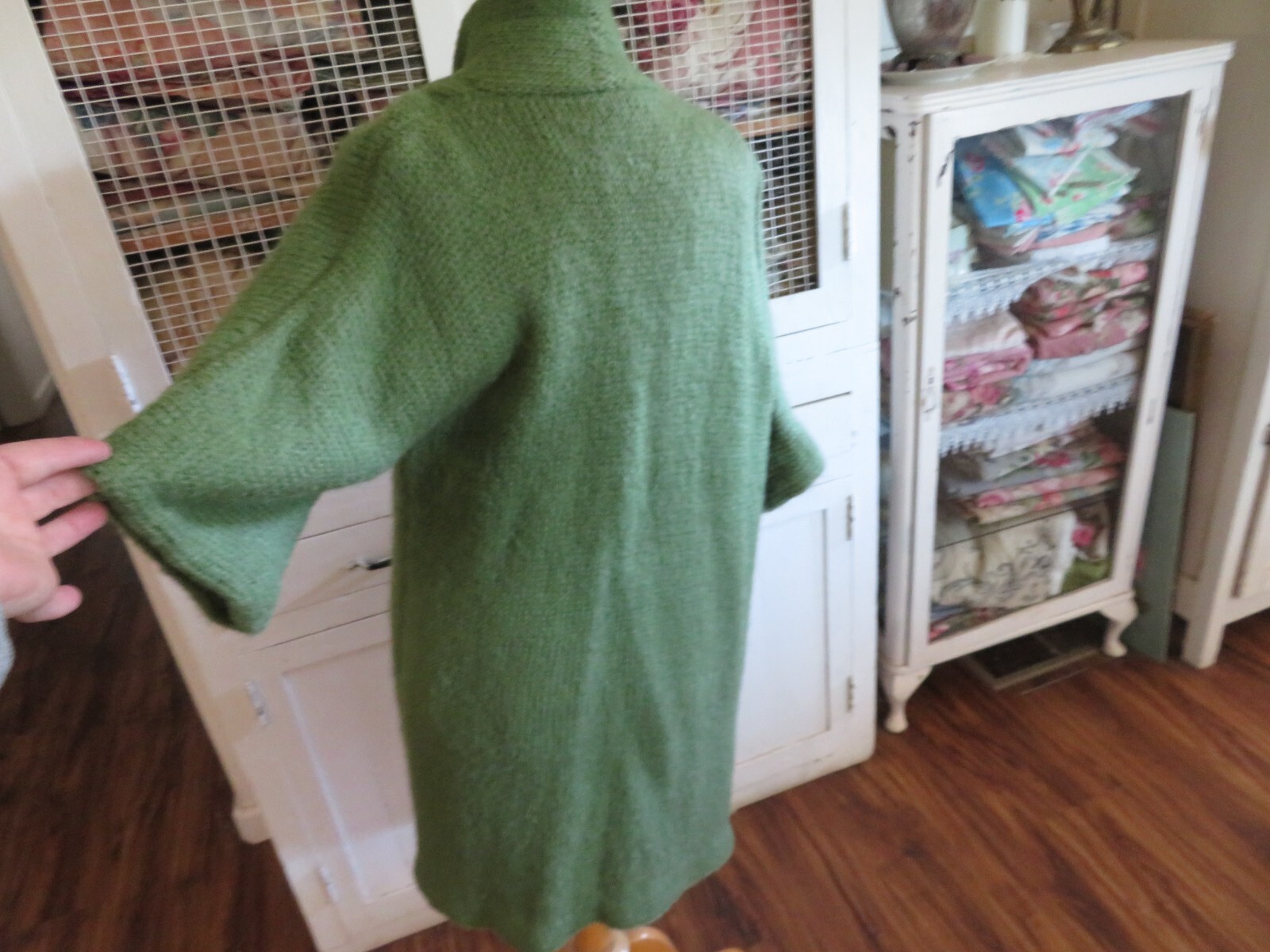 Vintage 40’s Hand Knit Sweater Swing Coat Jacket by Cynthia Nepote Who is She?