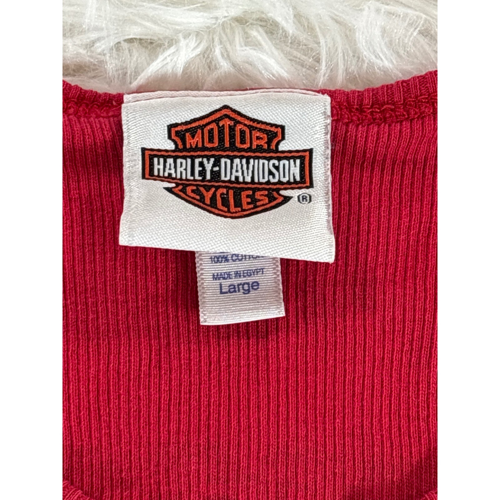 Vintage Harley-Davidson Sturgis Ribbed Tank Top Red RK Stratman Y2K Large