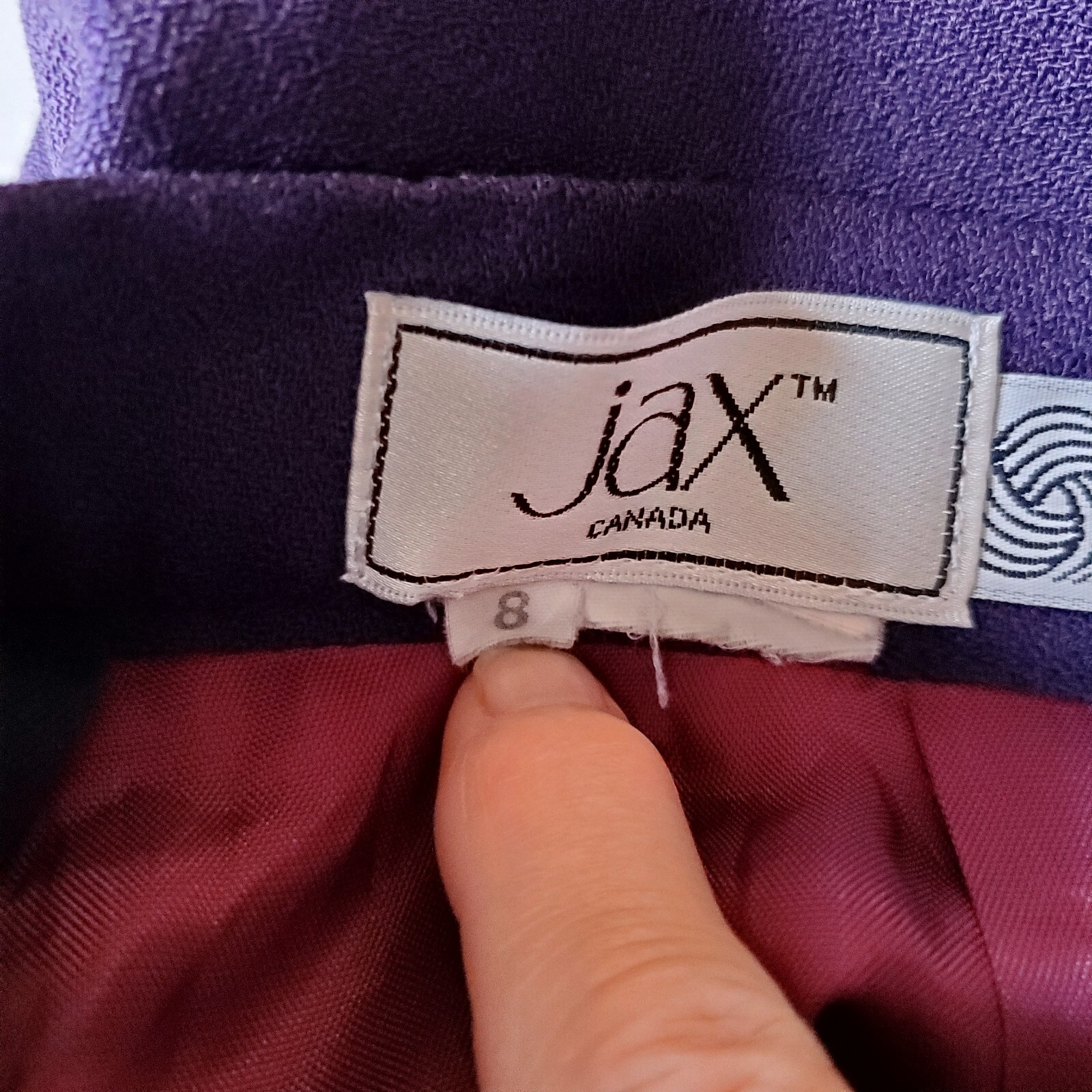 Vintage Mr Jax Purple Wool Pencil Skirt Size Small