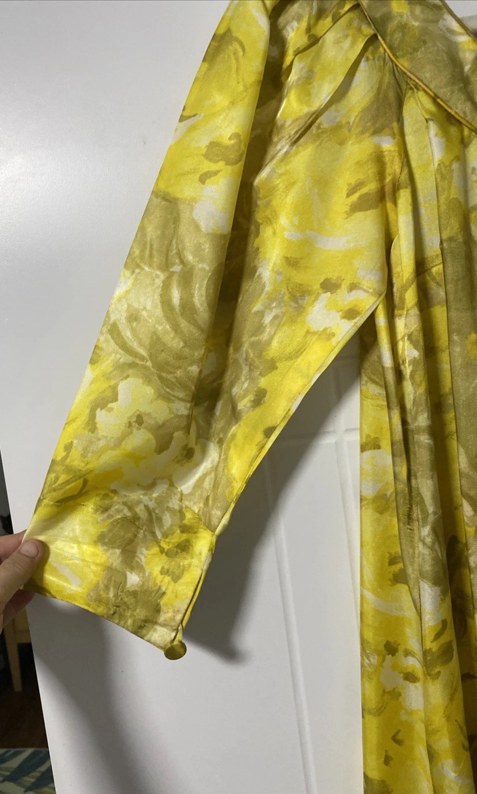 Vintage LIBERTY HOUSE KIYOMI Yellow Floral Long MuuMuu Dress Women’s Size XS