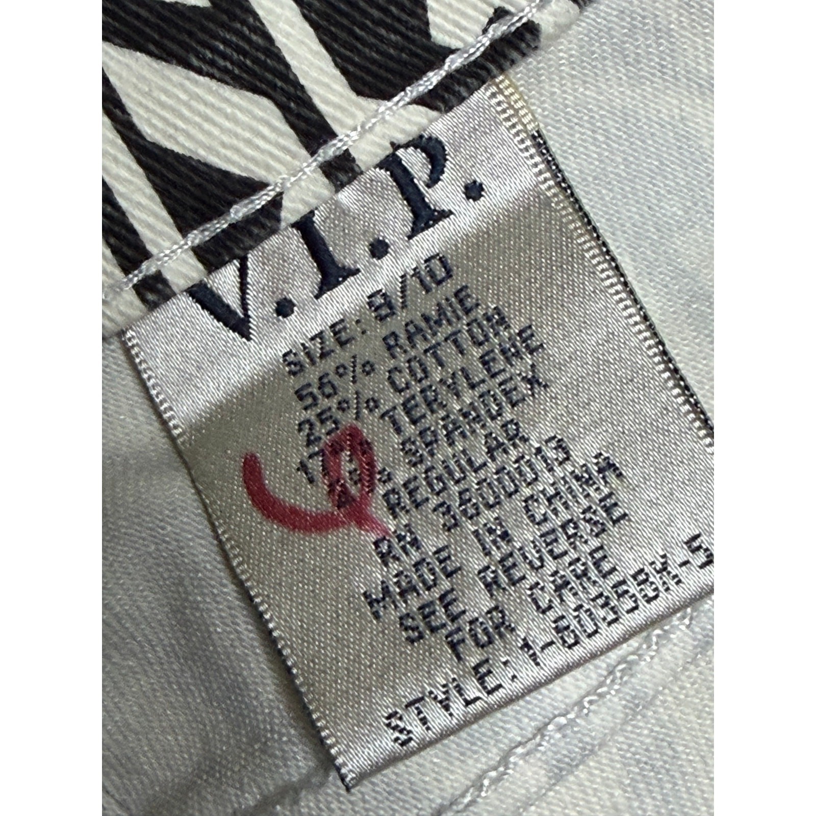 VIP LA Vintage Tribal Print Denim Jeans Red Floral Embroidery size 9/10
