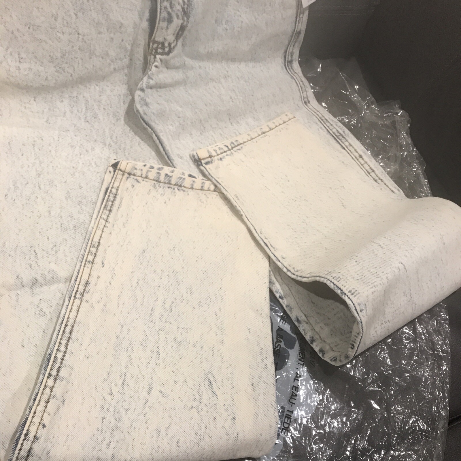 VTG 80s GET USED BY ELIE TAHARI ACID WASH WOMAN DENIM JEANS 28 HONG KONG NIP NOS