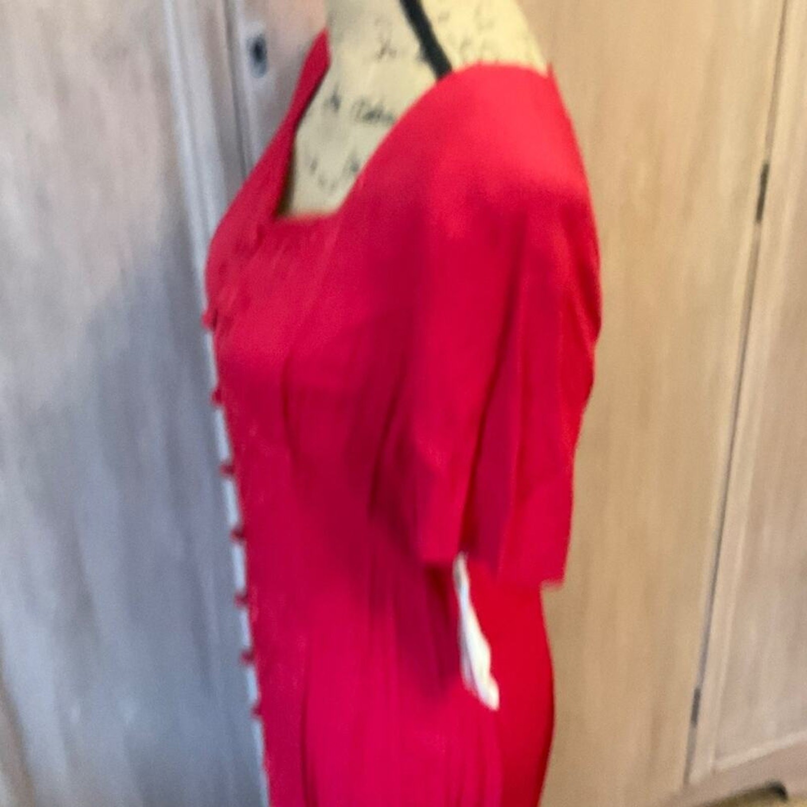 NWT Deadstock Vintage Casual Corner 90’s Red Midi Dress Pretty Woman sz 10