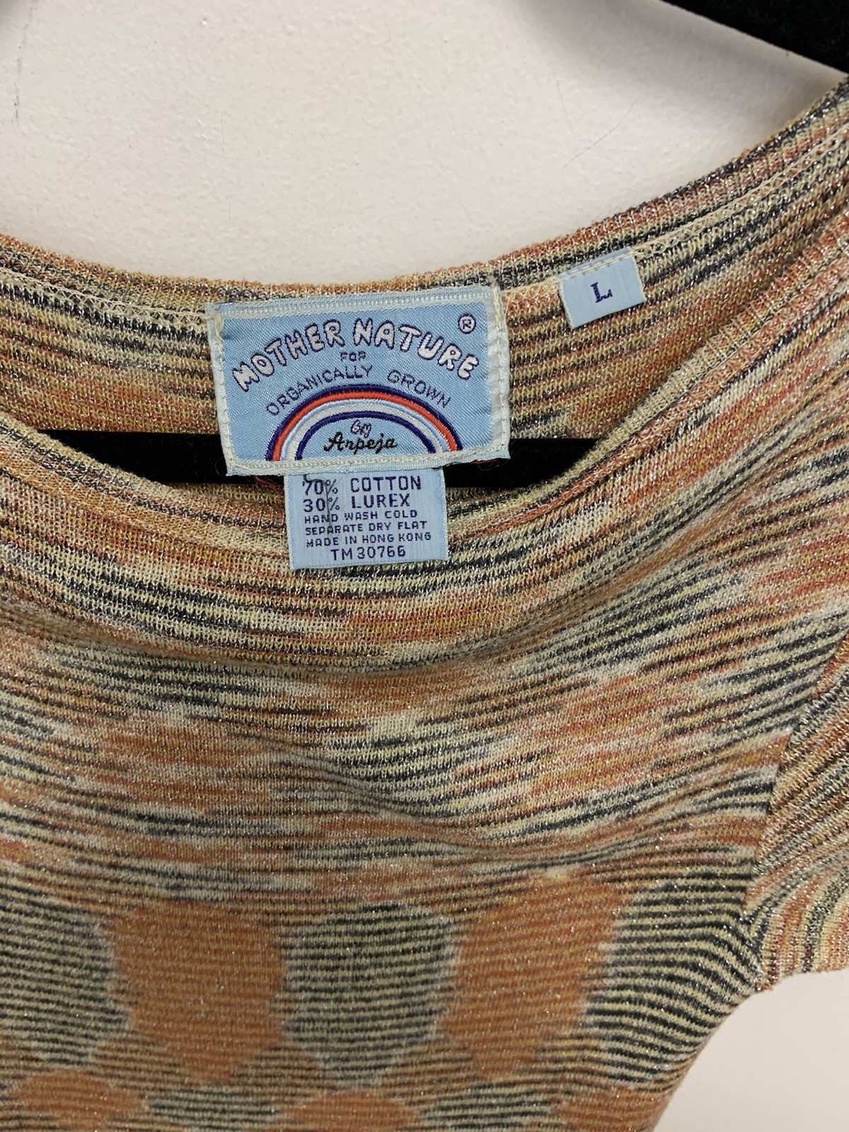 MOTHER NATURE For ORGANICALLY GROWN BY ARPEJA KNIT DRESS, 1970s, EUC, Sz L