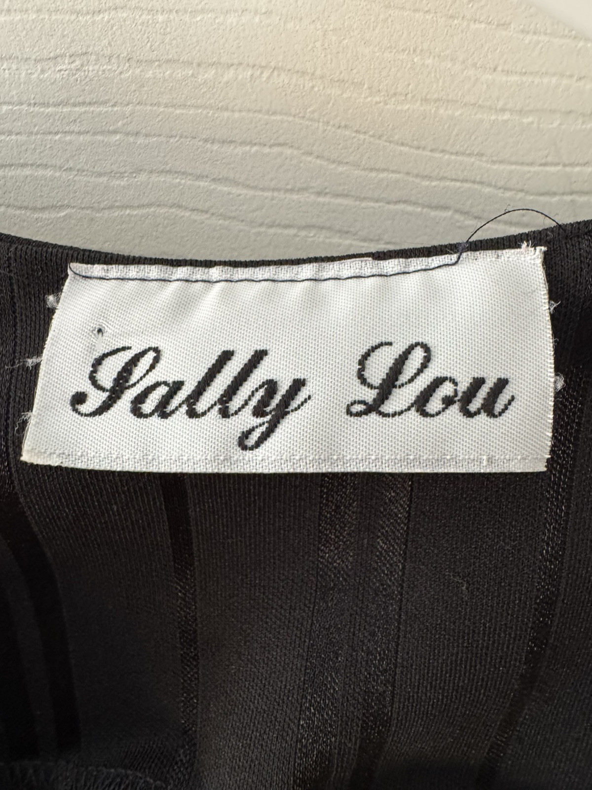 Black White Vintage Dress Sally Lou Curella Devil 1980s