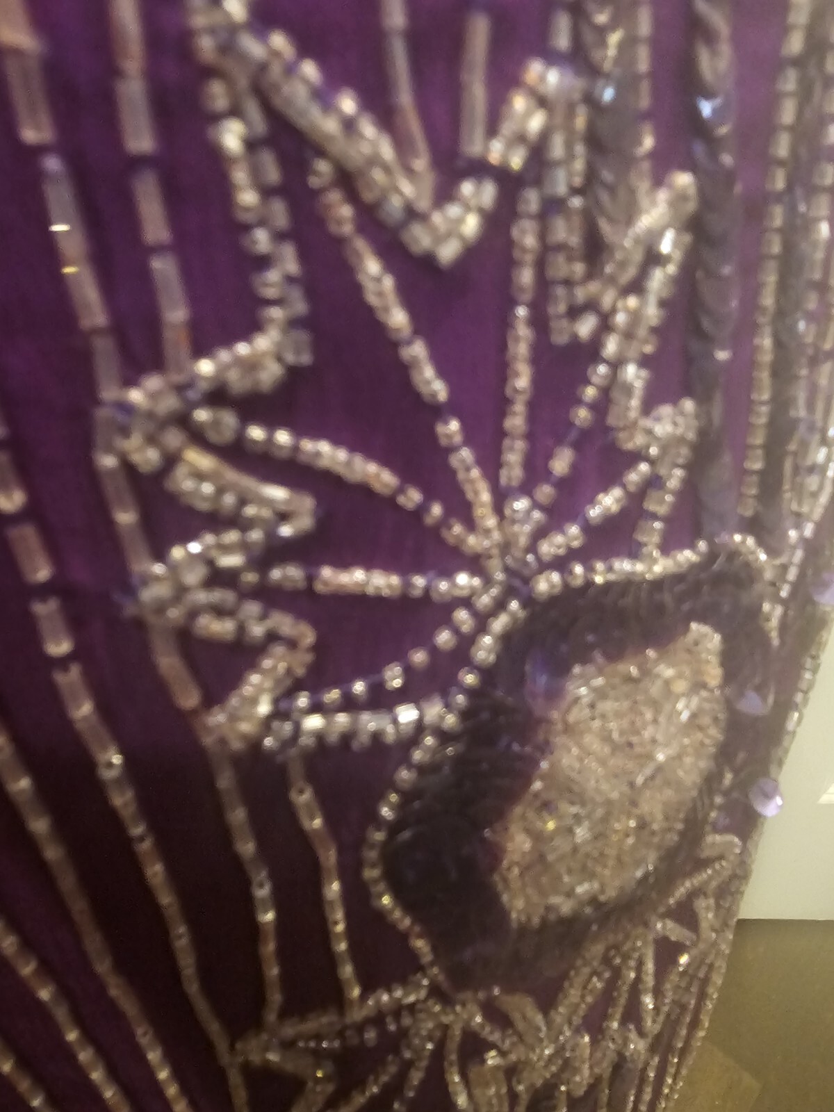 Vintage Carina Purple Beaded Sequin Backless Cocktail Dess Small…