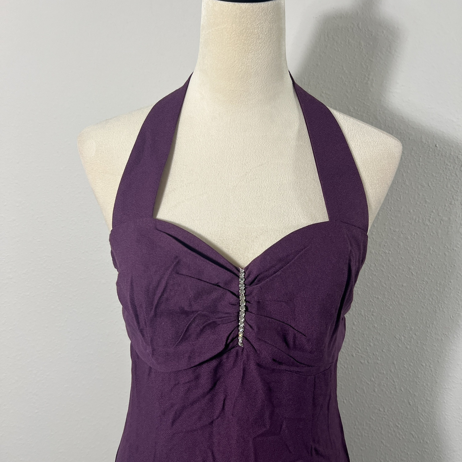Vtg 90s Y2k Blondie And Me Evening Halter Prom Party Dress Gown Elegant Sz 9/10