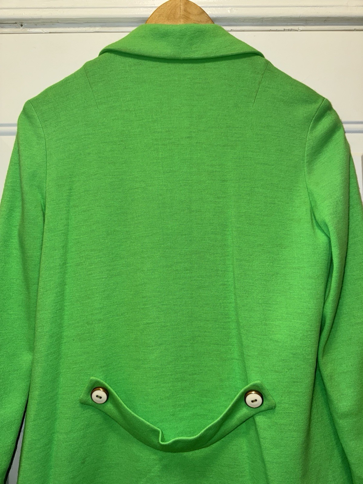 Vintage 60s R&L Green Mod Dress Matching Coat Set Womens 10 Go Go Jackie O