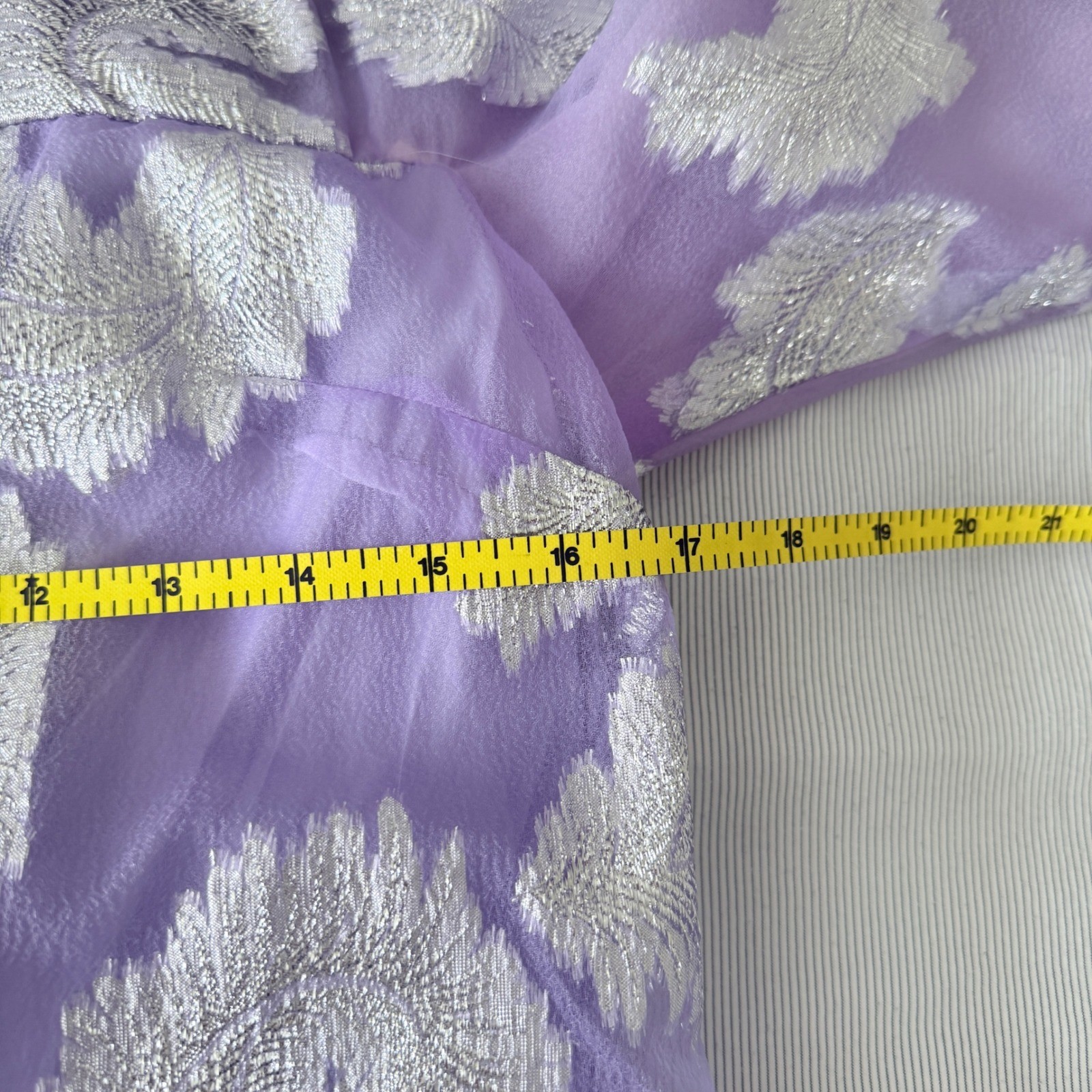 Liberty House Dress Women S Vintage Purple Silver Metallic Brocade Maxi Hawaii